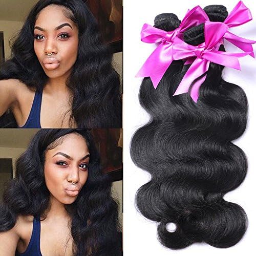 Ms Msry 6A Mixed Length Brazilian Virgin Remy Body Wave Human Hair Extension Weave 3 Bundles 300g Unprocessed Natural Color(28"28"30")