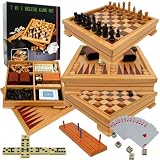 Deluxe 7-In-1 Game Set - Chess - Backgammon Etc