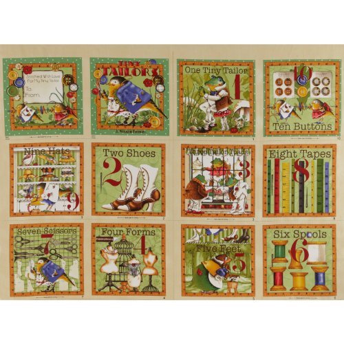 Tiny Tailor's Soft Book Panel Fabric By The Yard