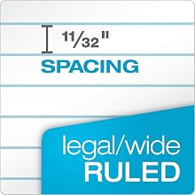 TOPS The Legal Pads, Legal Rule, 8.5 x 11.75 Inches, White, Perforated, 50 Sheets/Pad, 12 Pads/Pack (7533)