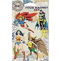 DC Comics Superheroes Four Piece Refrigerator Magnet Set - Batgirl, Hawkgirl, Supergirl, & Wonder Woman