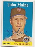 Autographed/Hand Signed 2007 Topps Heritage John Maine Card New York Mets