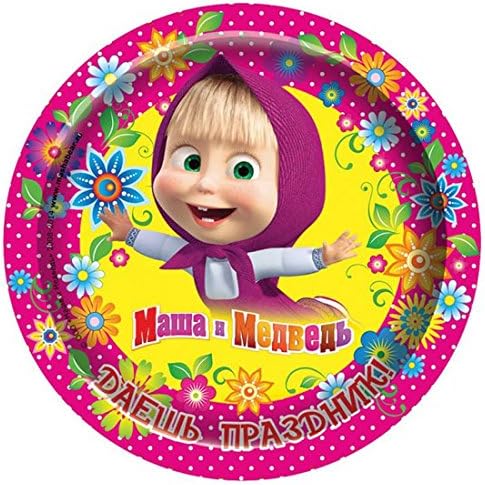 Holiday Paper Plates. (Masha and the Bear)