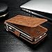 Galaxy S7 Case, Belk Hi-Vol Detachable (Brown) Leather Magnetic Sport Wallet Flip Case Folio Stand Case Zipper Coin Purse Card Slot Pocket Wallet Pouch for Samsung Galaxy S7