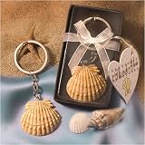 Scallop Shell Key Chain from the Key to Love Collection (Set of 36) - Baby Shower Gifts & Wedding Fa