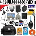 28 PC ULTIMATE DELUXE DB ROTH ACCESSORY KIT FOR THE CANON HG10 AVCHD 40GB HIGH DEFINITION CAMCORDER AND FOR THE CANON HV20 3MP HIGH DEFINITION MINIDV CAMCORDER + BONUS Gift = Waterproof Camera = Great For Kids