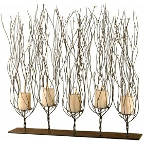 Fedora Candleholder I, 29Hx30W, DISTRSSDBRWNWSH