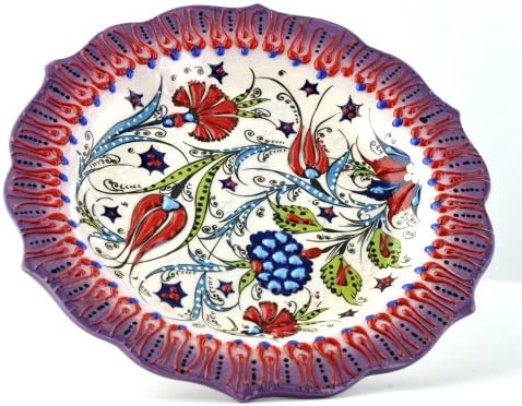 Nimet Traditional Turkish Porcelain Plate 12cm by Paykoc N21012 Purple