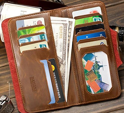 Crazy Shopping Man Retro Style Wallets Purse Leather with Pu Wallet Card Box for Men