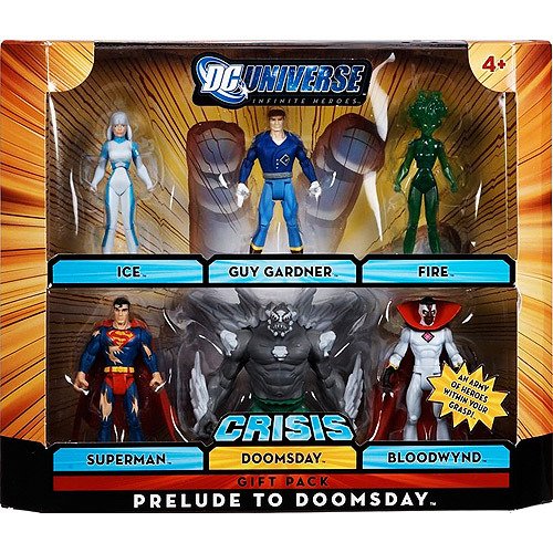  DC Universe Infinite Heroes Crisis Exclusive Action Figure 6Pack Prelude to Doomsday Ice, Guy Gardner, Fire, Superman, Doomsday Bloodwynd