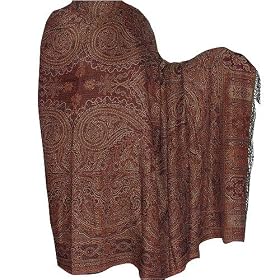 Prayer Wrap Shawl Paisley Design Woolen Yoga Clothing India 269 x 139 Cm Prayer Wrap Shawl Paisley Design Woolen Yoga Clothing India 269 x 139 Cm