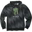 One Industries Monster Pulse Men's Hoody Zip Racewear Sweatshirt w/ Free B&F Heart Sticker Bundle - Black