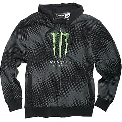 One Industries Monster Pulse Men's Hoody Zip Racewear Sweatshirt - Black
