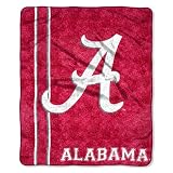 NCAA Alabama Crimson Tide 50-Inch-by-60-Inch Sherpa on Sherpa Throw Blanket "Jersey" Design