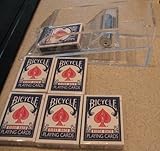 New 6 Deck Acrylic Dealer Shoe with 6 Decks Free Blue Bicycle Playing Cards