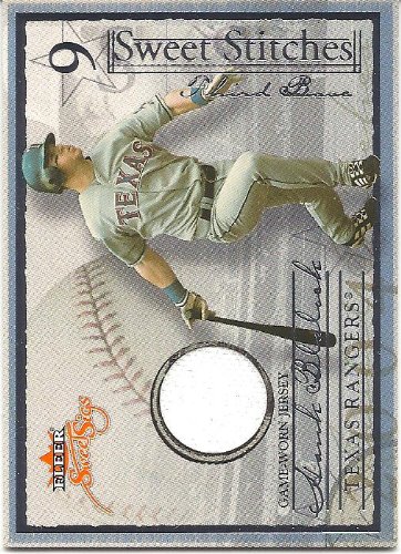 Hank Blalock 2004 Fleer Sweet Sigs Sweet Stitches Silver Jersey Card #HB 152/166 Texas Rangers
