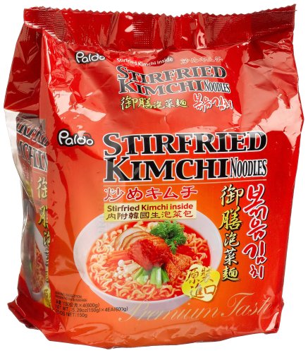 Paldo Stirfried Kimchi Noodles,5.29-Ounce Pouch (Pack of 16)