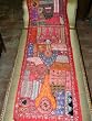 Sari Ethnic Sequin Table Runner Hanging Pink Wall Tapestry