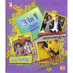 3 in 1 DVD - Yash Raj Films :- Badmaash Company / Dil Bole Hadippa! / Saathiya