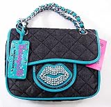 Betseyville Uptown Downtown Black Shoulder Flap Handbag