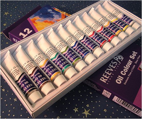 Reeves Oil Color Paints- Set of 12 Colors