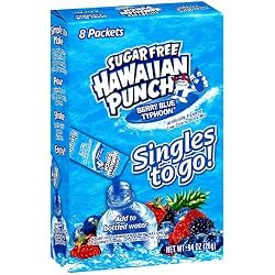 Hawaiian Punch Berry Blue Typhoon Sugar Free Singles to Go 8packets
