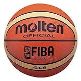 Molten GL6 Official FIBA Olympic Leather Indoor 28.5 Intermediate Basketball