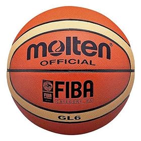 Molten GL6 Official FIBA Olympic Leather Indoor 28.5 Intermediate Basketball Molten GL6 Official FIBA Olympic Leather Indoor 28.5 Intermediate Basketball