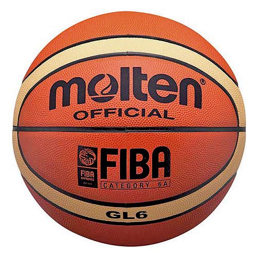 Molten GL6 Official FIBA Olympic Leather Indoor 28.5 Intermediate Basketball