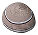 Lt. Brown with White & Maroon Nylon Med-Large Stretchy Kufi Hat Skull Cap - Fits 21-23.5 inch Head Sizes