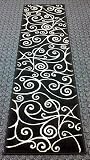 Modern Rug Runner 2'x7' Black # G 23