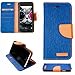 3-in-1 Designer iPhone 6, 6s Cloth Magnetic Wallet Case | Durable and Extra-Slim | Lightweight Canvas Diary Design & Ultra-Strong Magnetic Closure | TPU Leather || Apple 6/6s (Blue Jean)