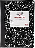 School Smart Marbleback Composition Books - UnRuled - 9 3/4 x 7 1/2 - 100 Sheets - 200 Pages