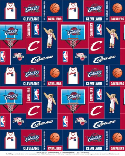 NBA Cleveland Cavaliers Basketball Print Fleece Fabric