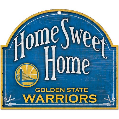 NBA Golden State Warriors 11-by-9 Wood Home Sweet Home Sign