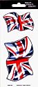 England British Flag / Union Jack - 2 Pack of Waving Flag Stickers / Decals (Sticker / Decal / Flags)
