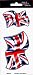 England British Flag / Union Jack - 2 Pack of Waving Flag Stickers / Decals (Sticker / Decal)