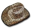 DISCONTINUED Velour Leopard Animal Print Cowboy Hat