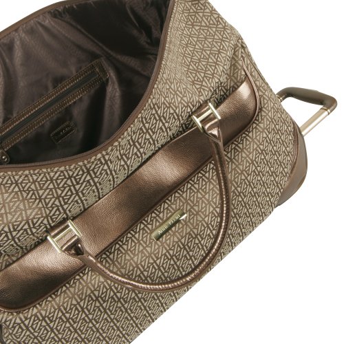 Anne Klein Luggage Signature Wheeled Business Suitcase, Brown/Tan, One Size