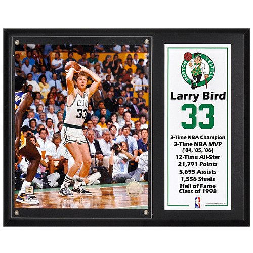 Mounted Memories Boston Celtics Larry Bird 12X15 Plaque With 8X10 Photograph And Plate