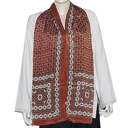 Fashion Scarves for Women Painted Silk Accessory 20 X 68 inches