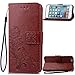 iPhone 7 Case, Phone Cover 7, Carryberry Elephant Pattern Premium PU Leather Wallet Flip Protective Skin Case for iPhone 7 ,Brown