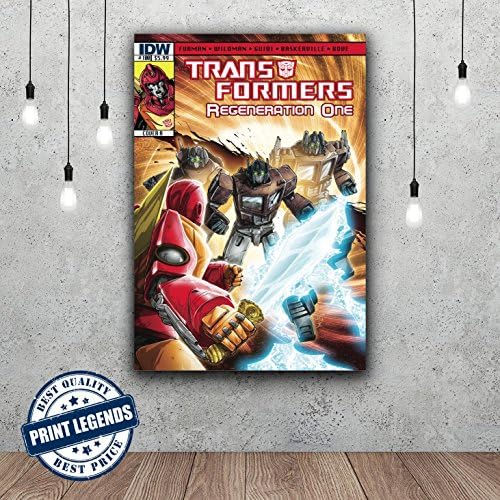 Transformers Retro Comic Book Movie Canvas Print - Canvas Art - Wall art - Framed Print
