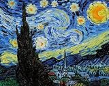 Art Reproduction Oil Painting - Van Gogh Paintings: Starry Night - Small 8 X 10 - Hand Painted Canvas Art
