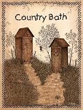 His and Hers Outhouses by Linda Spivey. PLAQUE MOUNTED. 12.00 inches width by 16.00 inches height. Highest Quality Art Poster Print