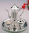 4 PIECE COFFEE SERVICE - 4 PIECE SILVER PLATED COFFEE SERVICE