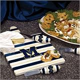Michigan Wolverines NCAA Ceramic Cheese Board Set