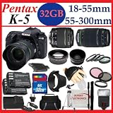 Pentax K-5 16.3 MP Digital SLR with 18-55mm Lens and 3-Inch LCD (Black)