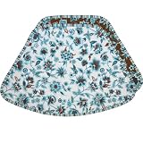 Brown & Blue Floral Quilted Wedge-Shaped Placemat for Round Tables