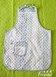 Shabby chic Quilted Blue Cotton Apron L CLEARANCE